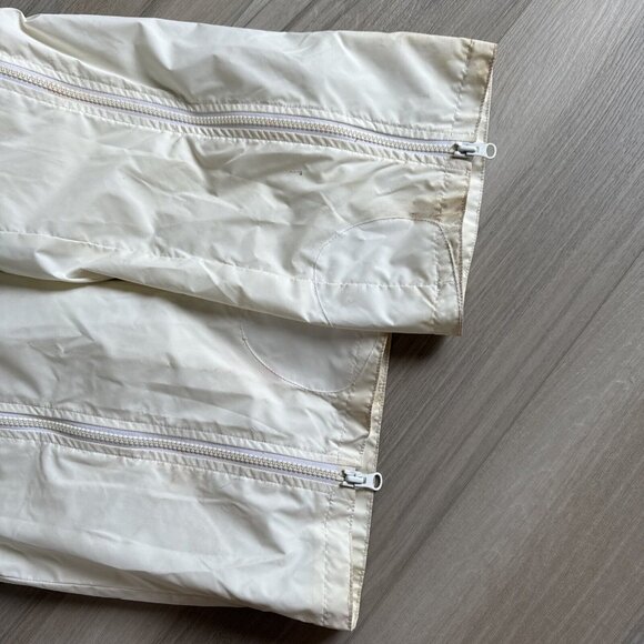 Vintage Descente One Piece Shell Snow Ski Suit Women's Sz M Cream Red‎ Blue New - Picture 8 of 14